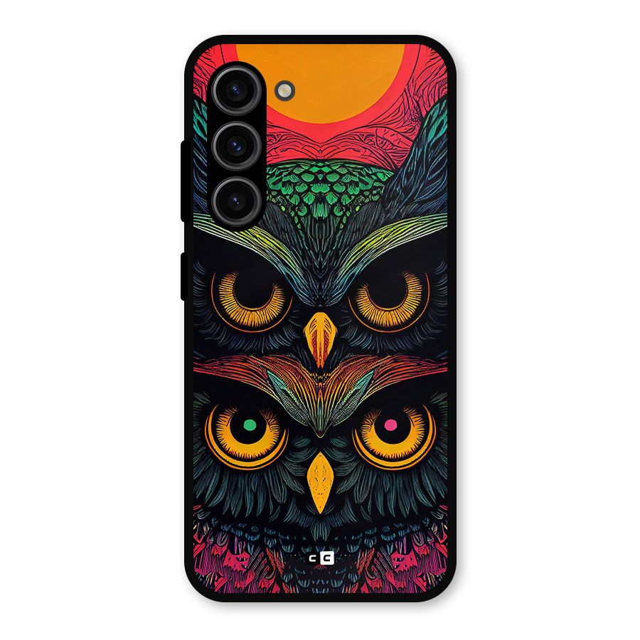 Owl Soul Art Illustration Metal Back Case for Galaxy S23
