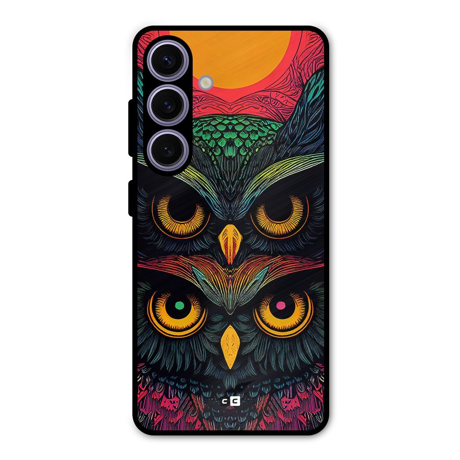 Owl Soul Art Illustration Metal Back Case for Galaxy S24