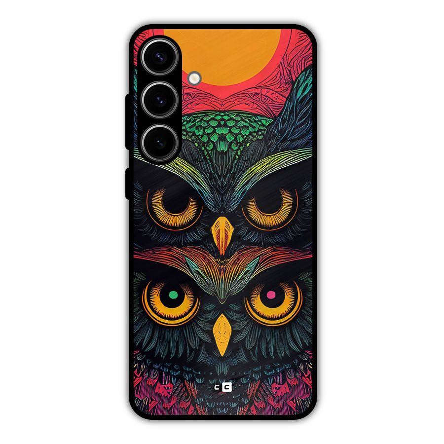 Owl Soul Art Illustration Metal Back Case for Galaxy S24 Plus