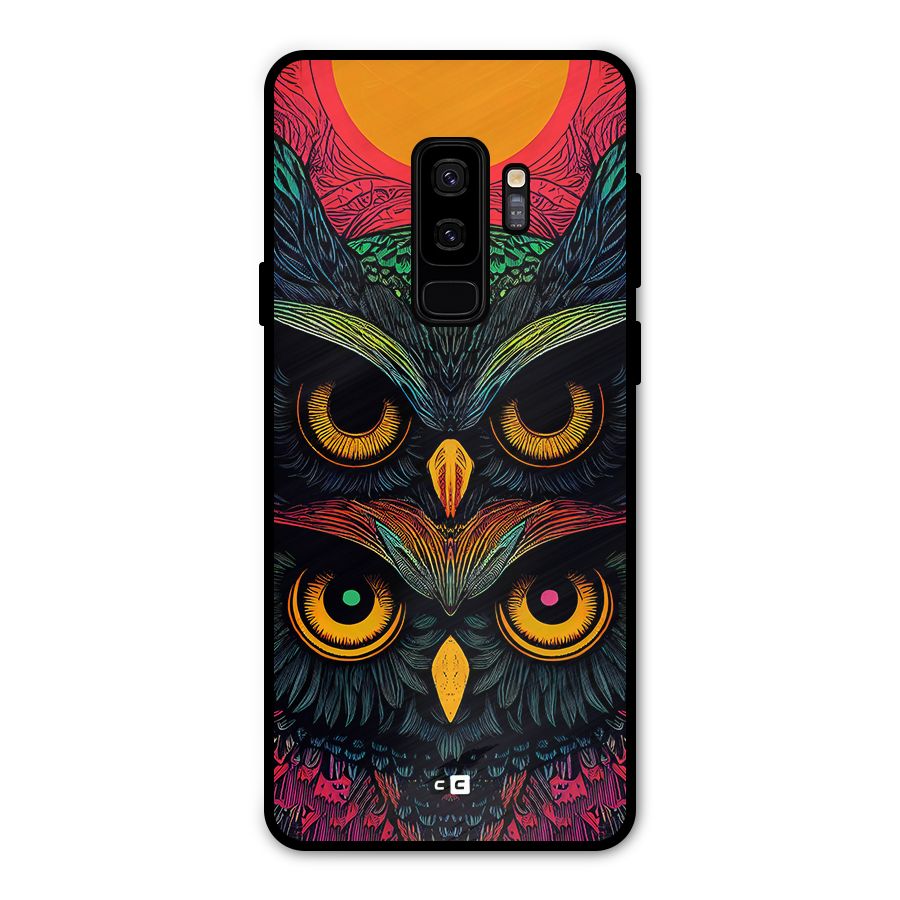 Owl Soul Art Illustration Metal Back Case for Galaxy S9 Plus
