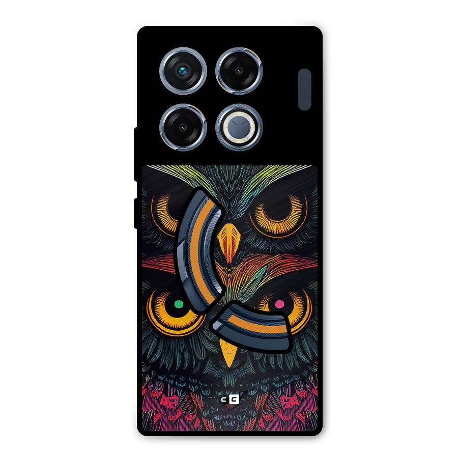 Owl Soul Art Illustration Metal Back Case for Infinix GT 20 Pro