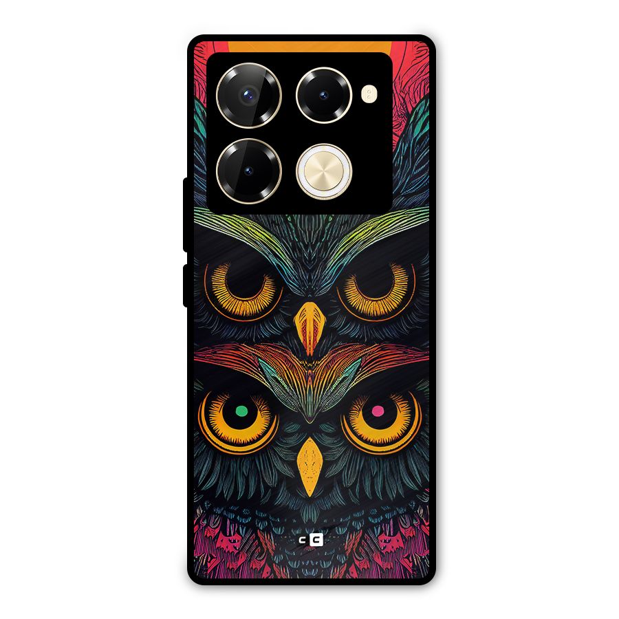 Owl Soul Art Illustration Metal Back Case for Infinix Note 40 Pro