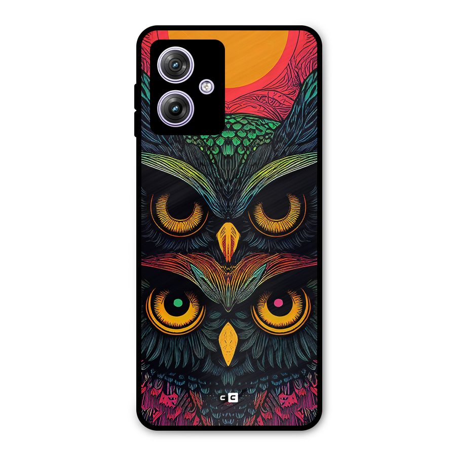 Owl Soul Art Illustration Metal Back Case for Moto G64