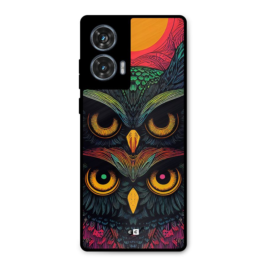 Owl Soul Art Illustration Metal Back Case for Motorola Edge 50 Fusion