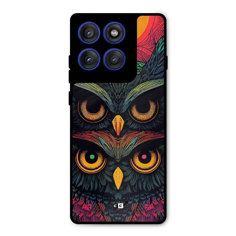 Owl Soul Art Illustration Metal Back Case for Motorola Edge 60 Pro