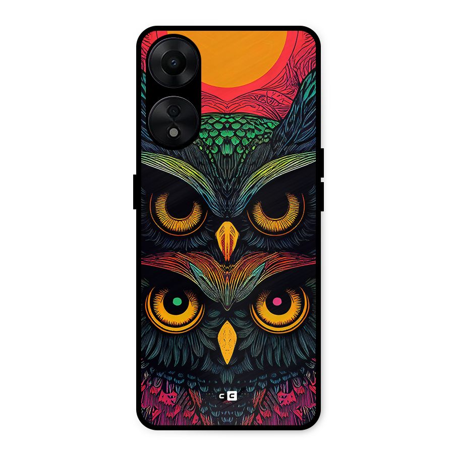 Owl Soul Art Illustration Metal Back Case for Oppo A78 5G