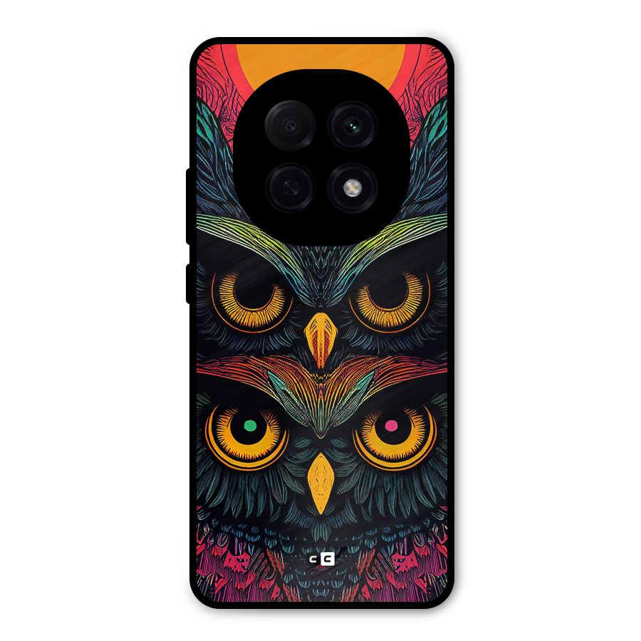 Owl Soul Art Illustration Metal Back Case for Oppo F29 Pro