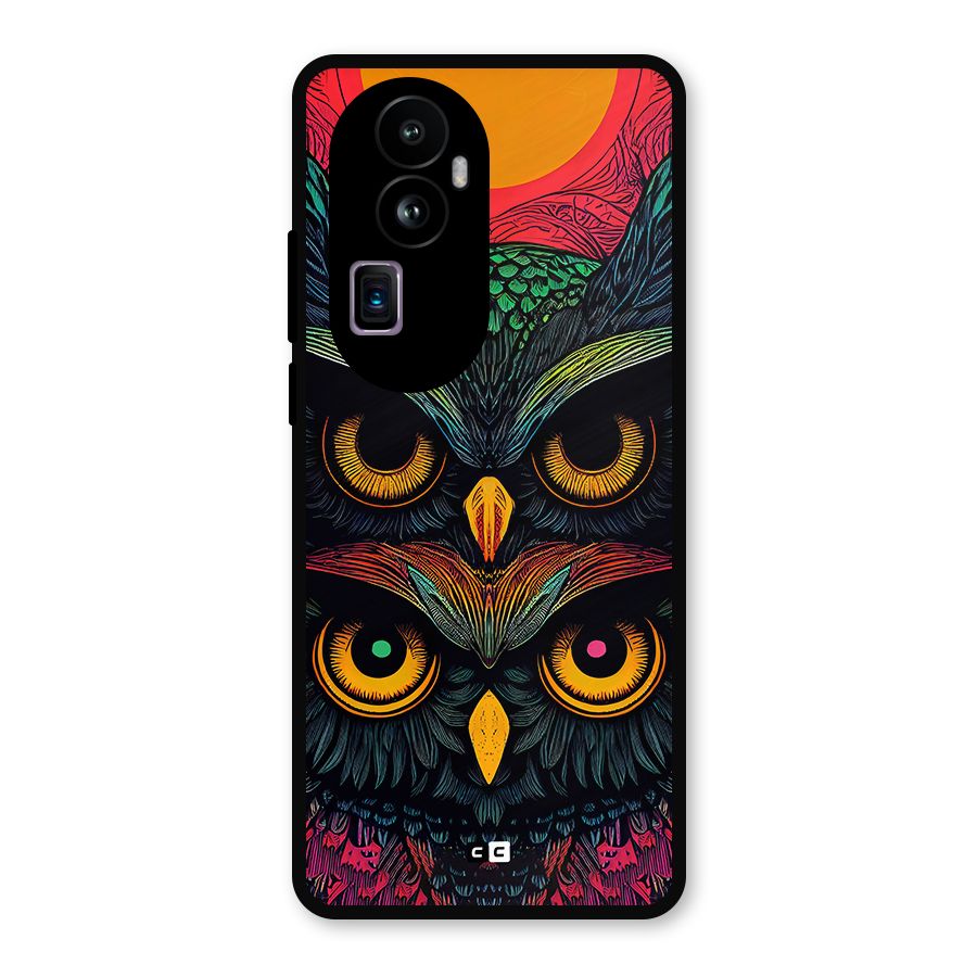 Owl Soul Art Illustration Metal Back Case for Oppo Reno10 Pro Plus