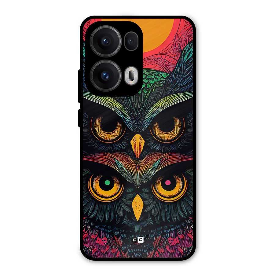 Owl Soul Art Illustration Metal Back Case for Oppo Reno13 Pro