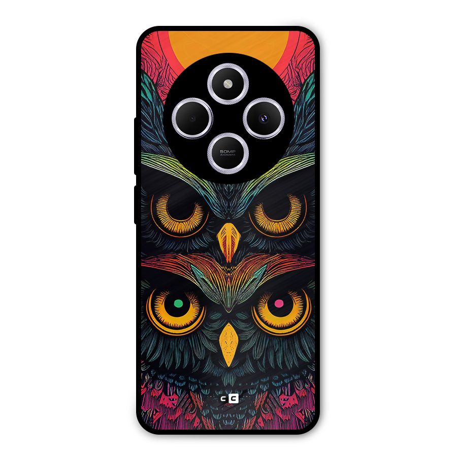 Owl Soul Art Illustration Metal Back Case for Poco C75 5G