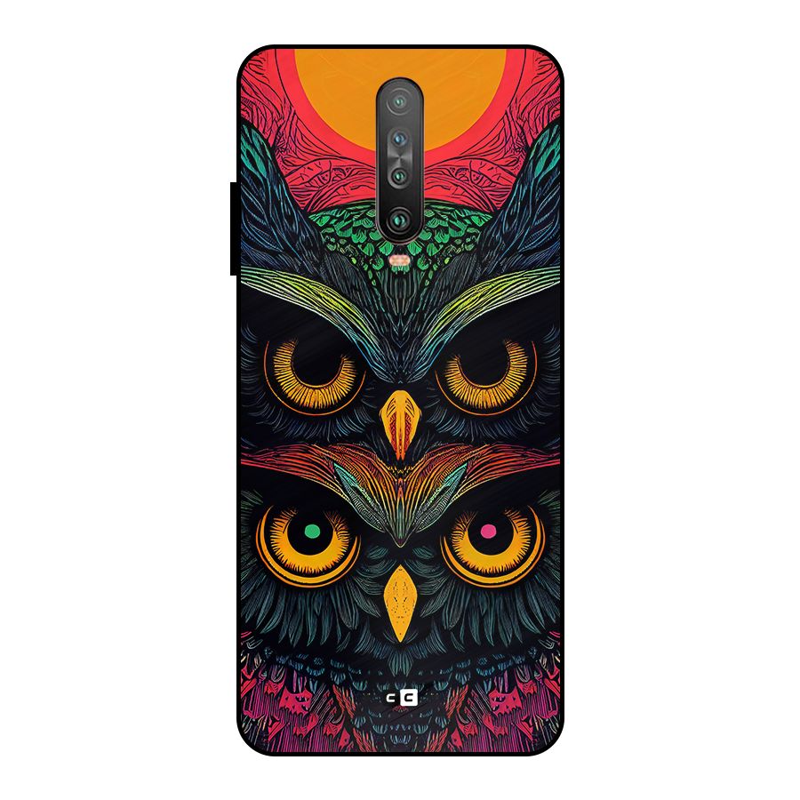 Owl Soul Art Illustration Metal Back Case for Poco X2