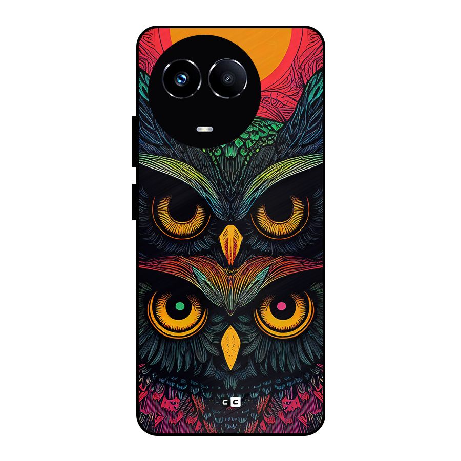 Owl Soul Art Illustration Metal Back Case for Realme 11 5G