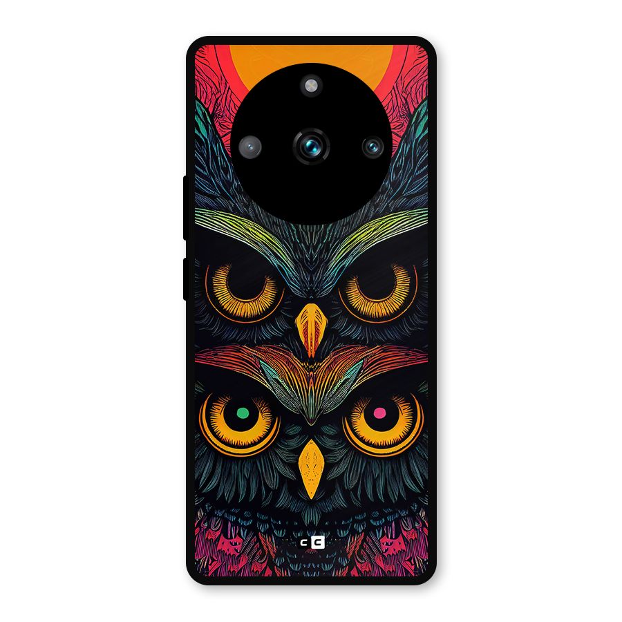 Owl Soul Art Illustration Metal Back Case for Realme 11 Pro Plus