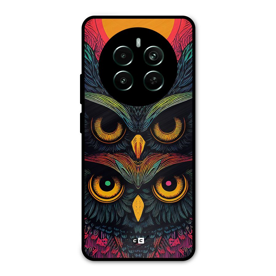 Owl Soul Art Illustration Metal Back Case for Realme 12 Pro Plus