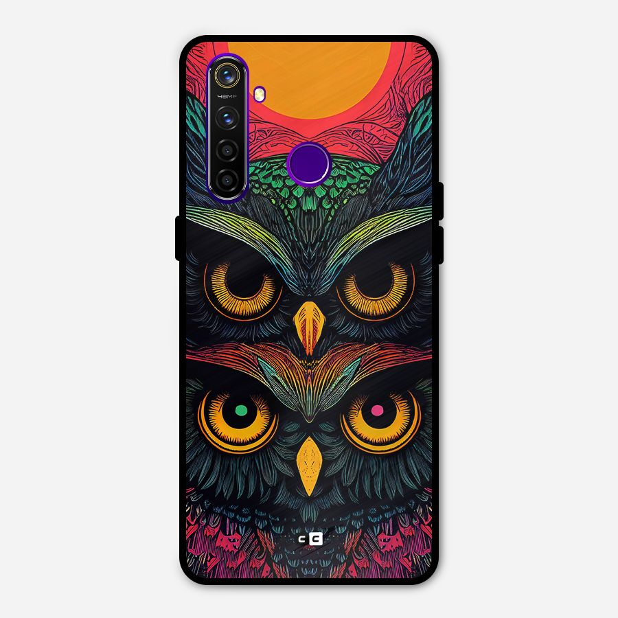 Owl Soul Art Illustration Metal Back Case for Realme 5 Pro