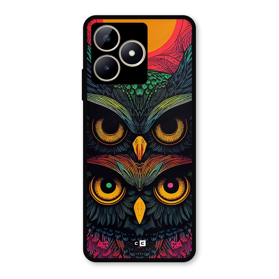 Owl Soul Art Illustration Metal Back Case for Realme C53