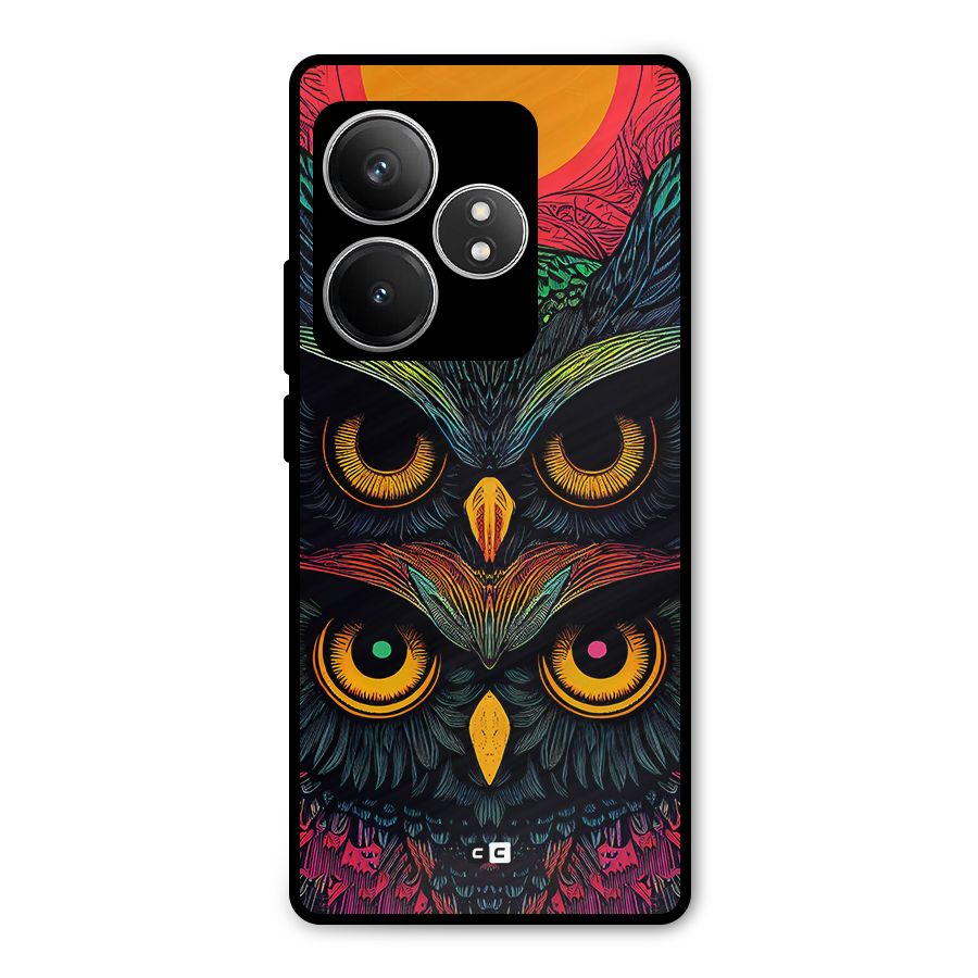 Owl Soul Art Illustration Metal Back Case for Realme GT 6T