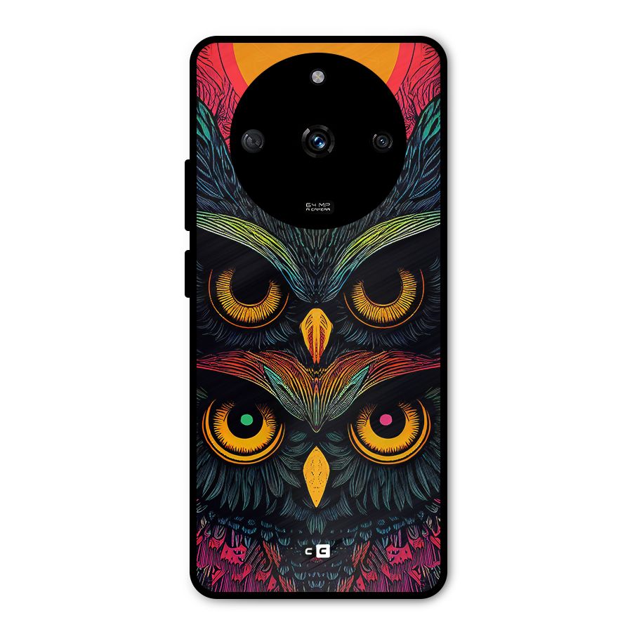Owl Soul Art Illustration Metal Back Case for Realme Narzo 60 5G