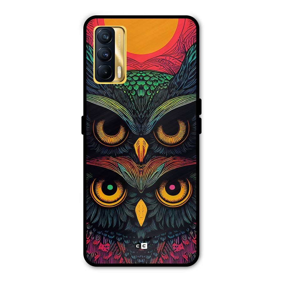 Owl Soul Art Illustration Metal Back Case for Realme X7