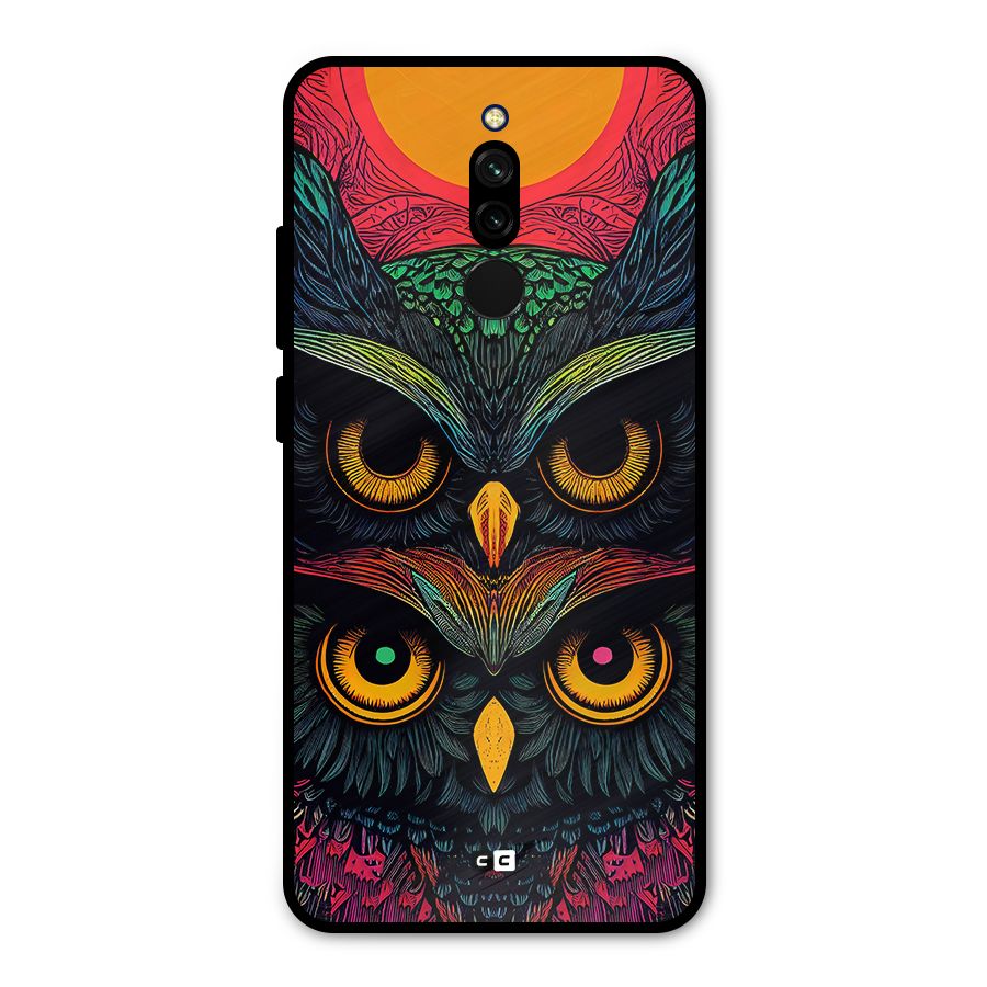 Owl Soul Art Illustration Metal Back Case for Redmi 8