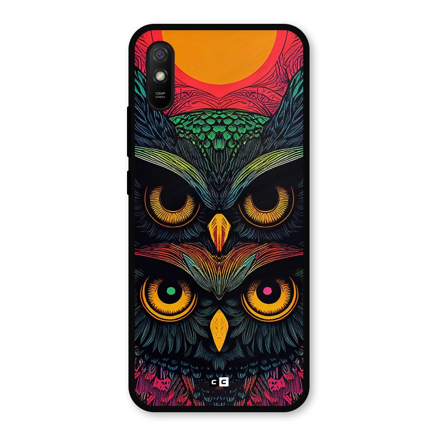 Owl Soul Art Illustration Metal Back Case for Redmi 9i