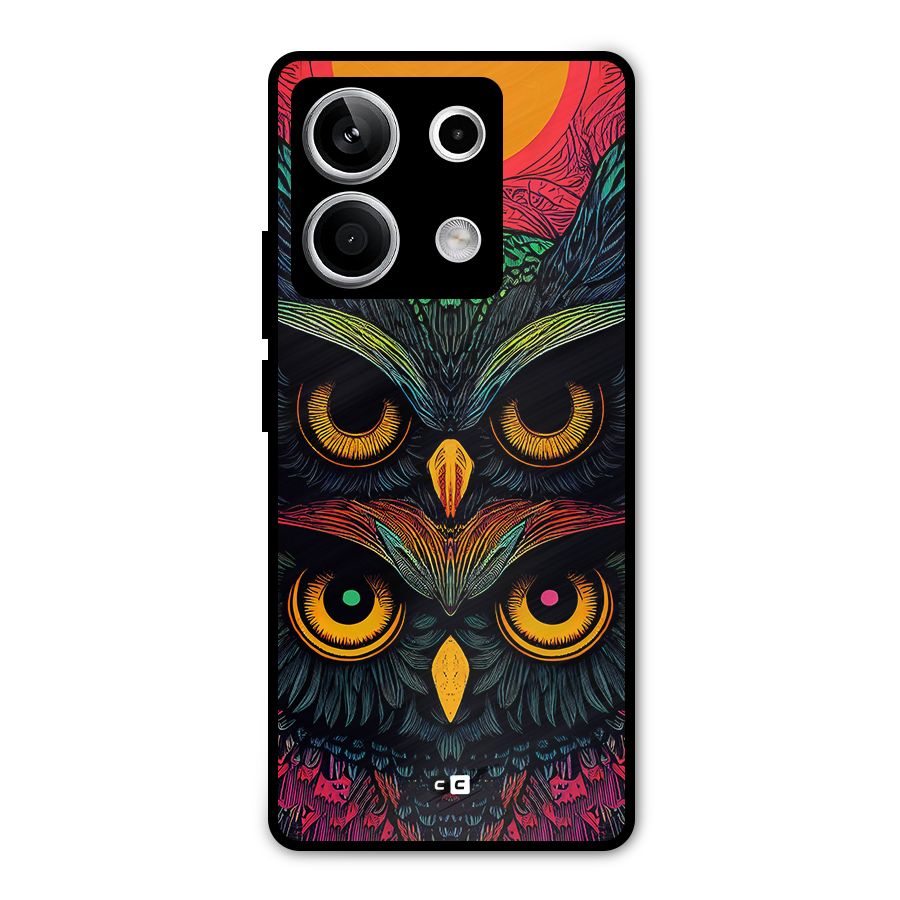 Owl Soul Art Illustration Metal Back Case for Redmi Note 13 5G