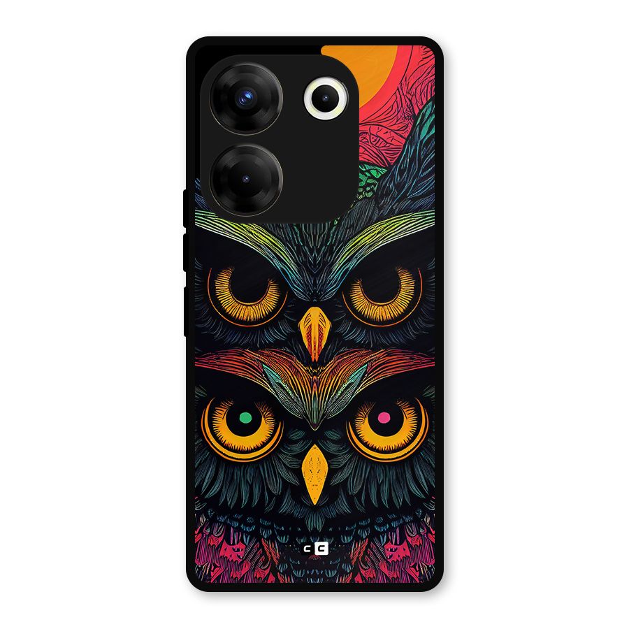 Owl Soul Art Illustration Metal Back Case for Tecno Camon 20
