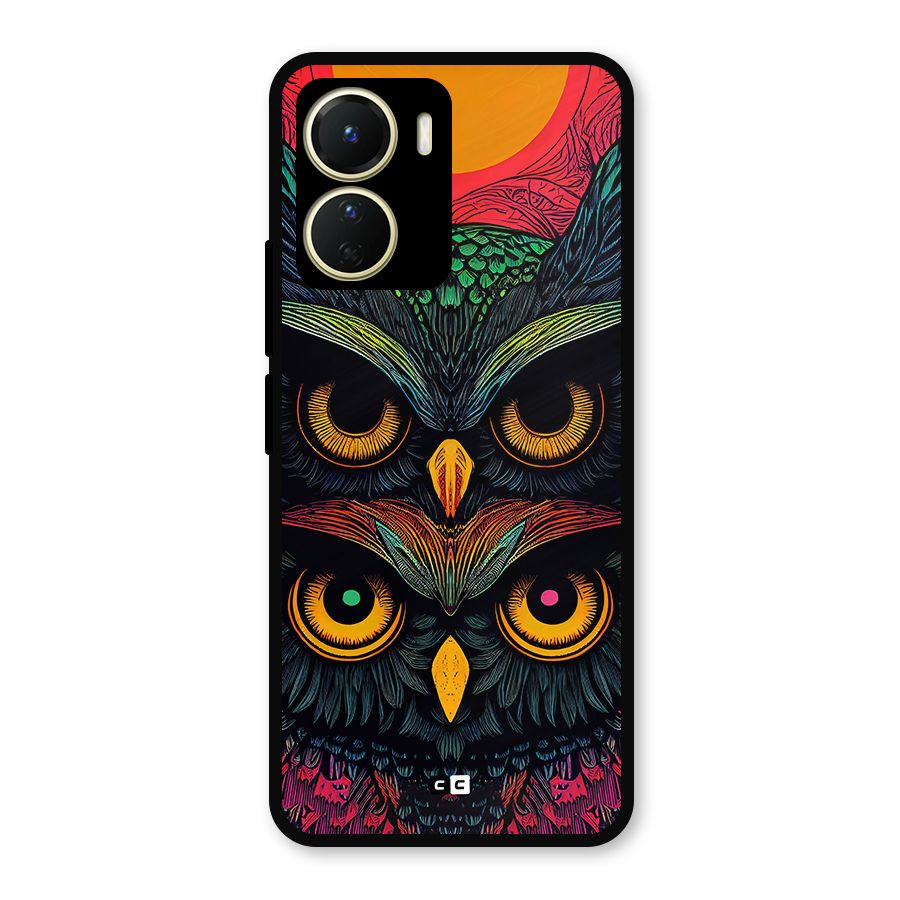 Owl Soul Art Illustration Metal Back Case for Vivo T2x