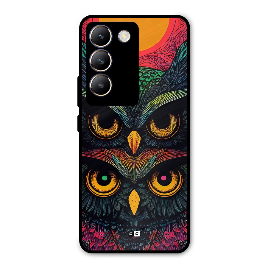 Owl Soul Art Illustration Metal Back Case for Vivo T3 5G