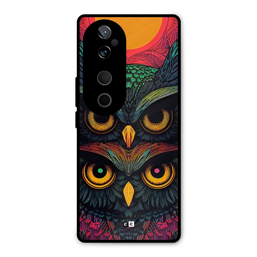 Owl Soul Art Illustration Metal Back Case for Vivo T3 Ultra