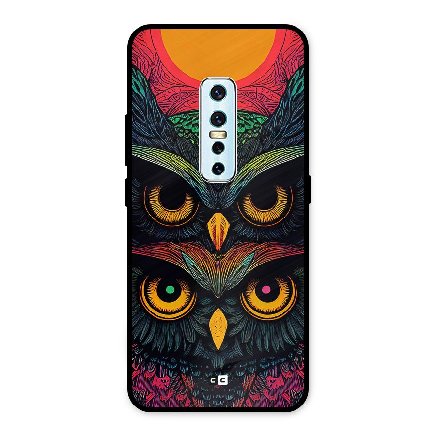 Owl Soul Art Illustration Metal Back Case for Vivo V17 Pro