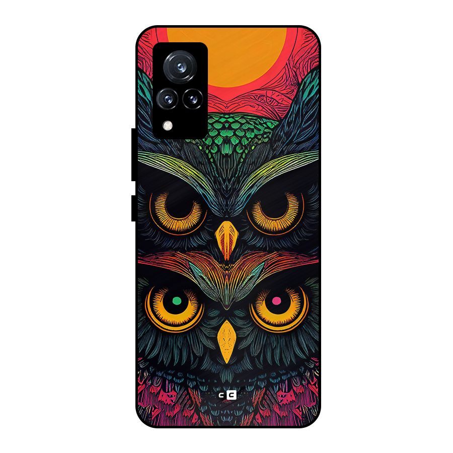 Owl Soul Art Illustration Metal Back Case for Vivo V21 5G