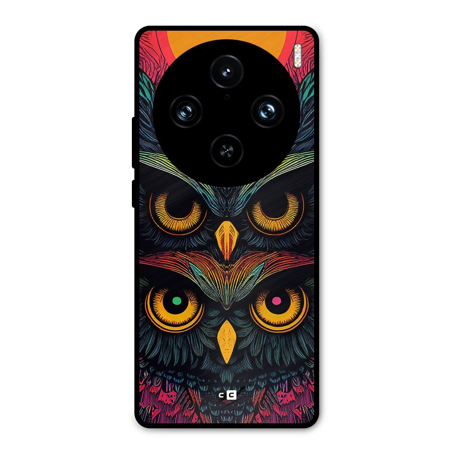Owl Soul Art Illustration Metal Back Case for Vivo X100 Pro