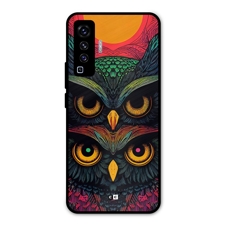 Owl Soul Art Illustration Metal Back Case for Vivo X50