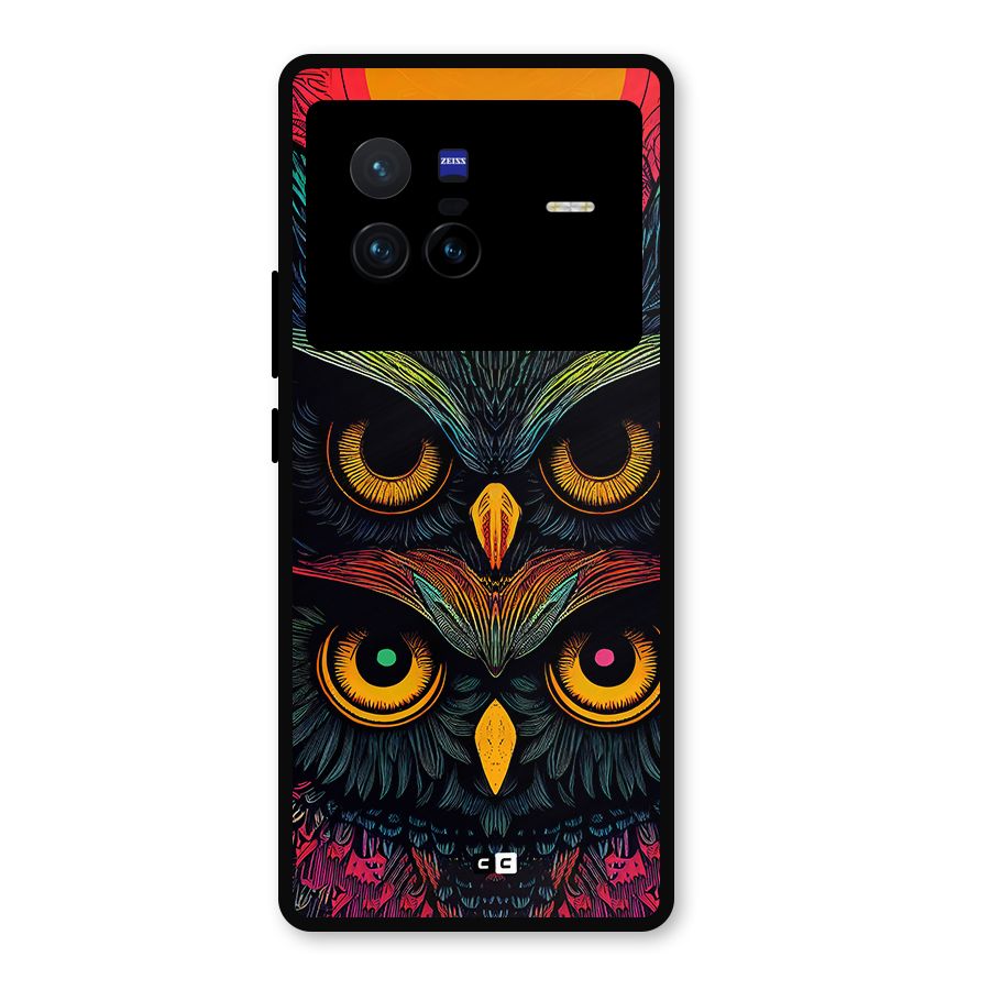 Owl Soul Art Illustration Metal Back Case for Vivo X80