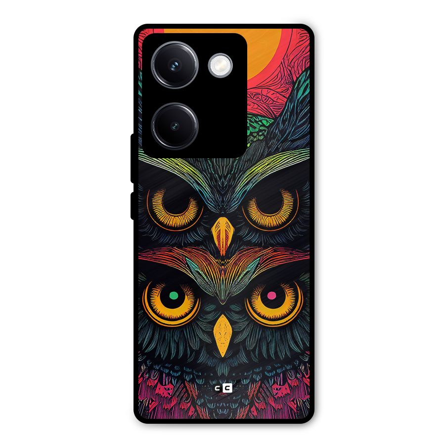 Owl Soul Art Illustration Metal Back Case for Vivo Y300 Plus