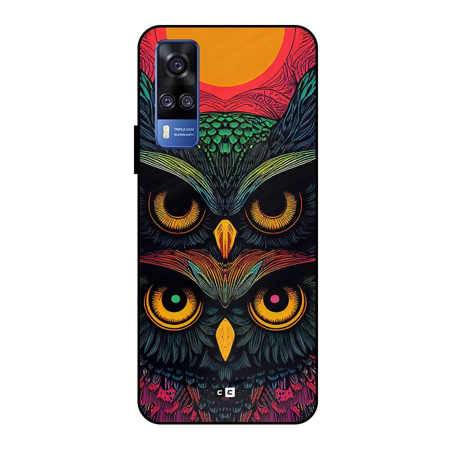 Owl Soul Art Illustration Metal Back Case for Vivo Y51
