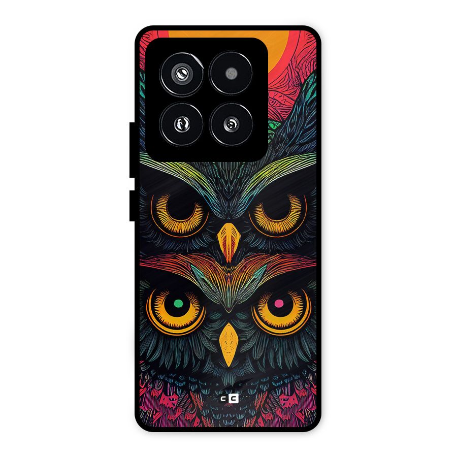 Owl Soul Art Illustration Metal Back Case for Xiaomi 14 Pro
