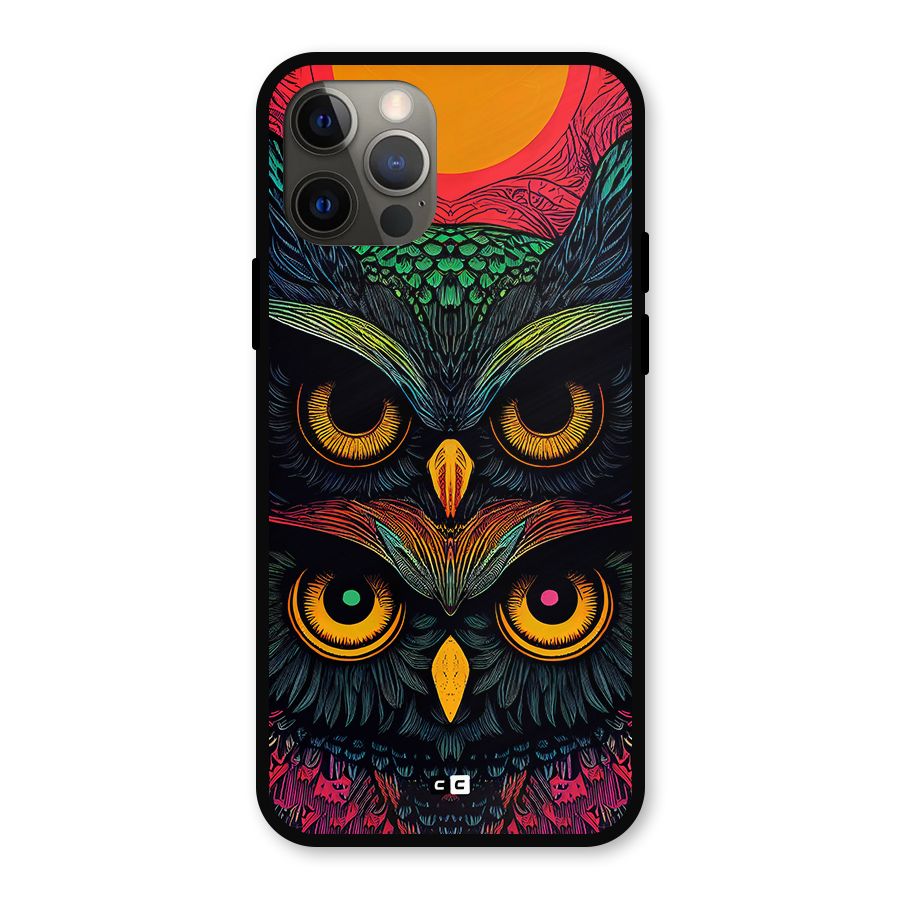Owl Soul Art Illustration Metal Back Case for iPhone 12 Pro