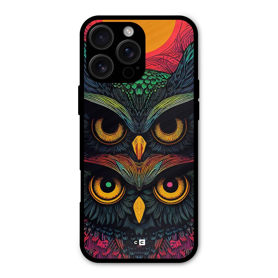 Owl Soul Art Illustration Metal Back Case for iPhone 16 Pro Max