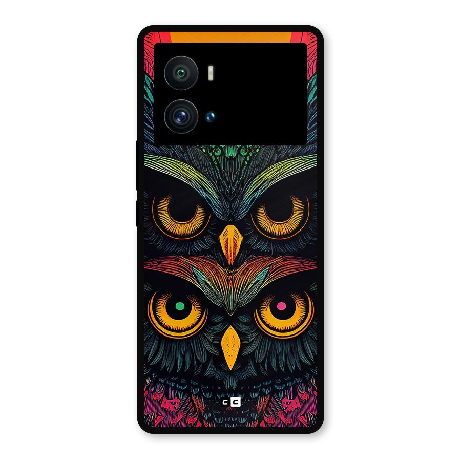 Owl Soul Art Illustration Metal Back Case for iQOO 9 Pro