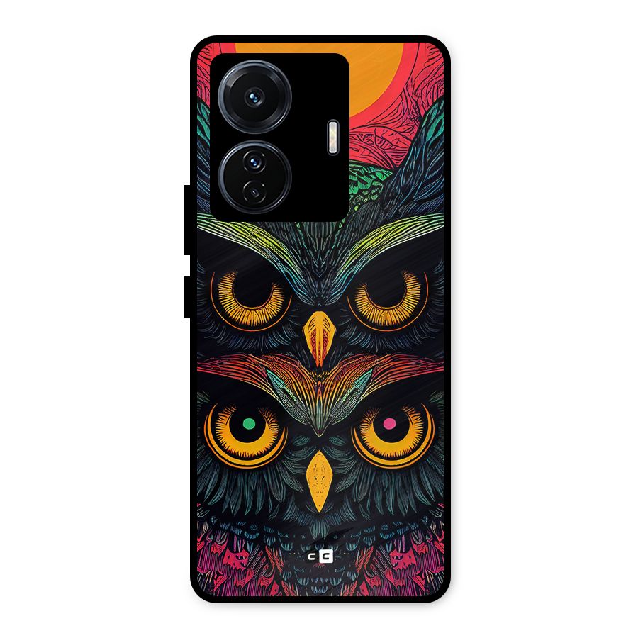 Owl Soul Art Illustration Metal Back Case for iQOO Z6