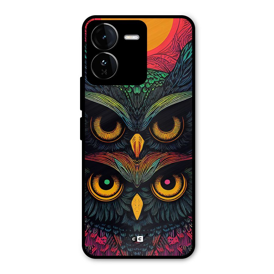 Owl Soul Art Illustration Metal Back Case for iQOO Z9