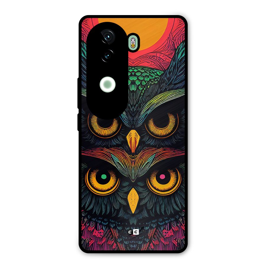 Owl Soul Art Illustration Metal Back Case for iQOO Z9s