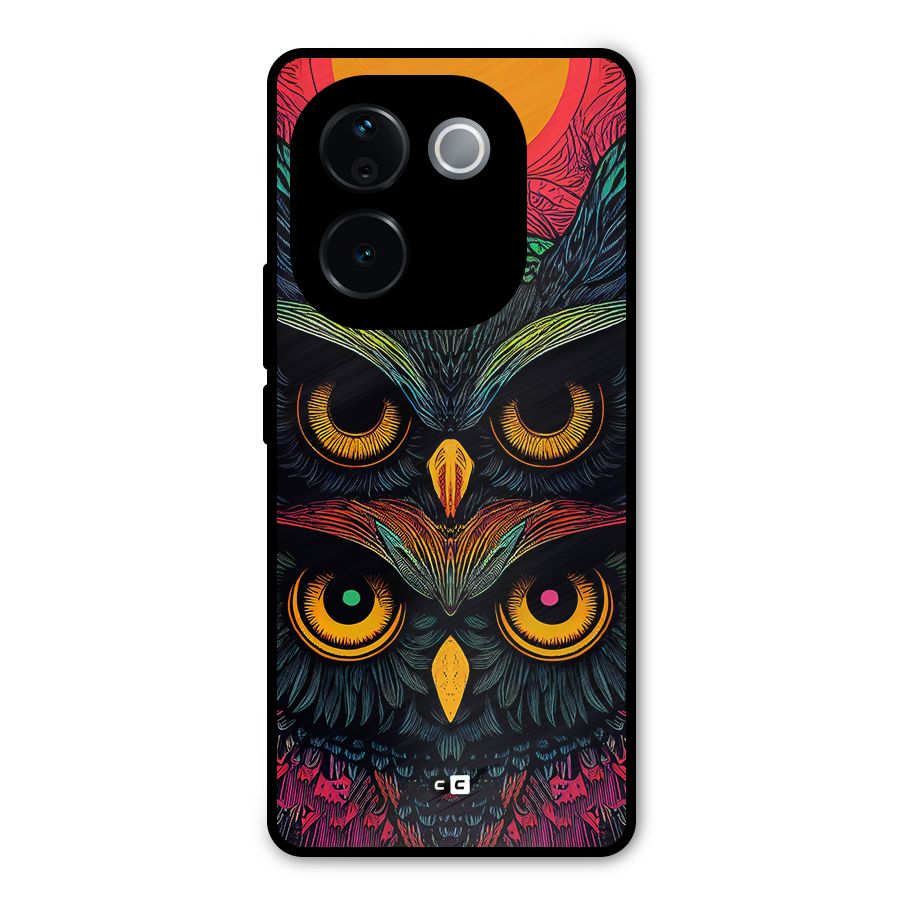 Owl Soul Art Illustration Metal Back Case for iQOO Z9s Pro