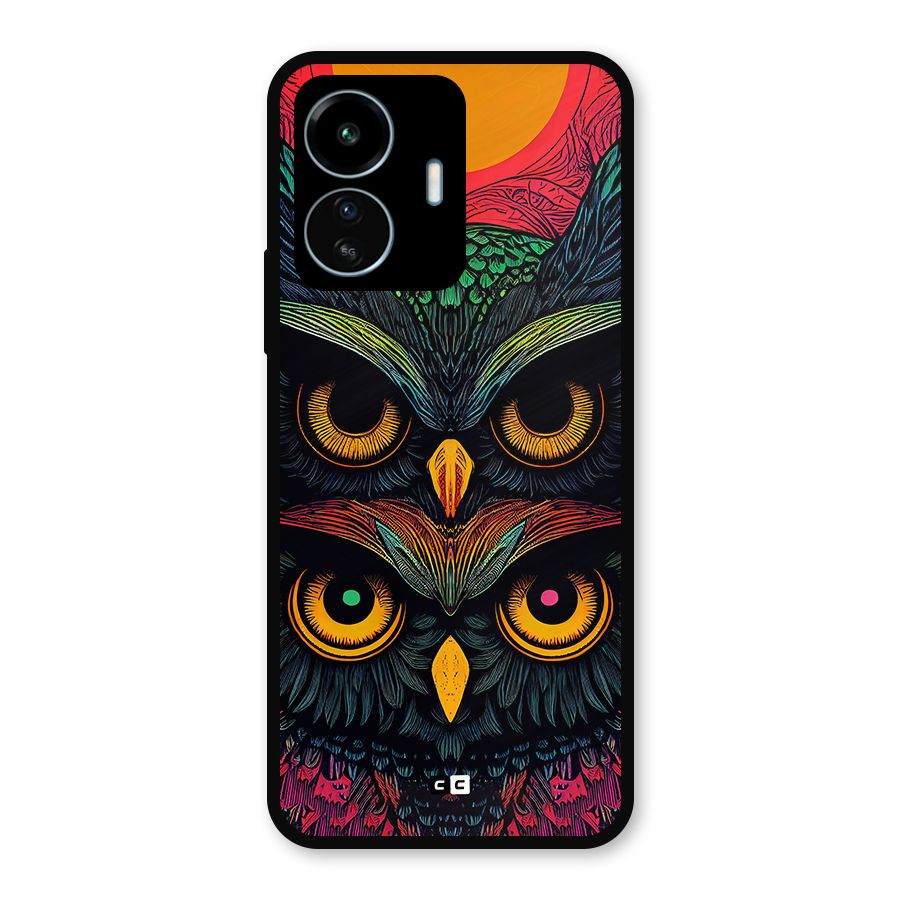 Owl Soul Art Illustration Metal Back Case for vivo iQOO Z6 Lite 5G
