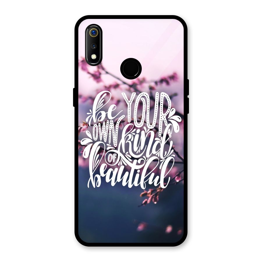 Own Kind of Beautiful Glass Back Case for Realme 3