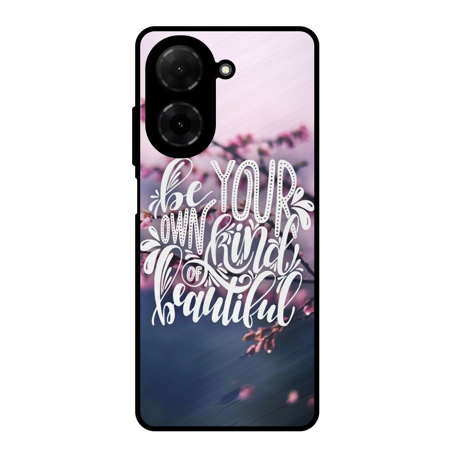 Own Kind of Beautiful Metal Back Case for Redmi A5 4G