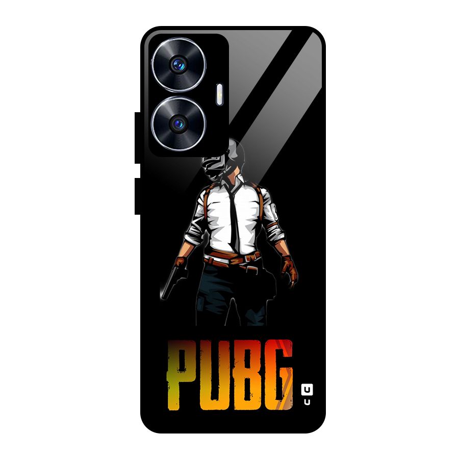 PUBG Game Art Glass Back Case for Realme Narzo N55