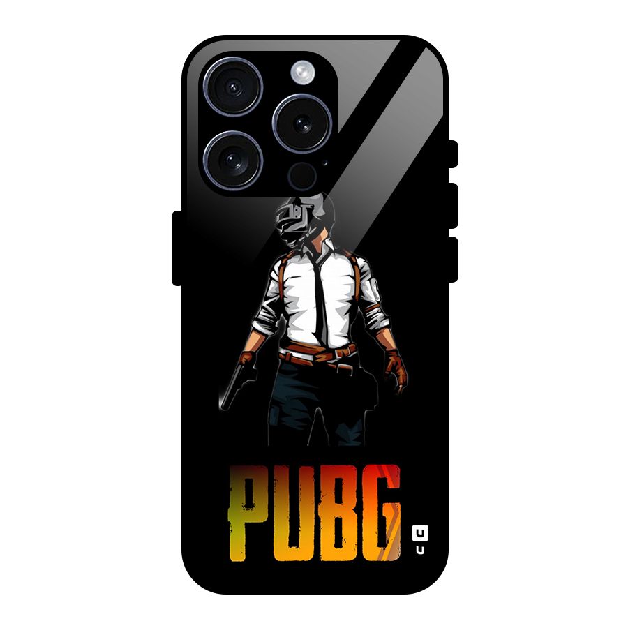 PUBG Game Art Glass Back Case for iPhone 15 Pro